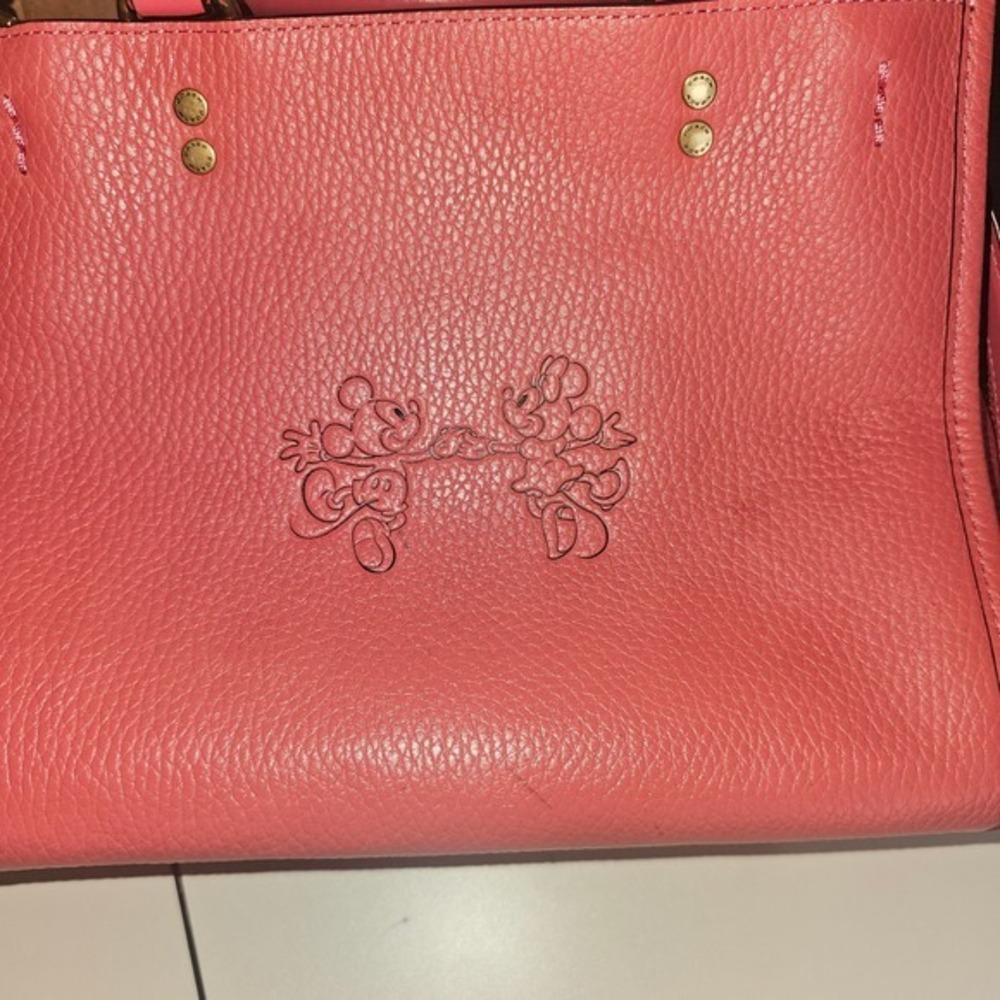 Disney x Coach Rogue 25 Minnie and Mickey watermelon leather suede - Picture 2 of 16